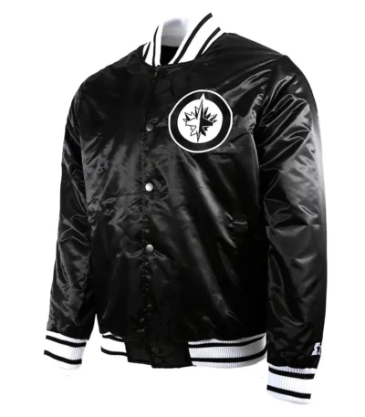 Winnipeg Jets Black Ice Satin Jacket