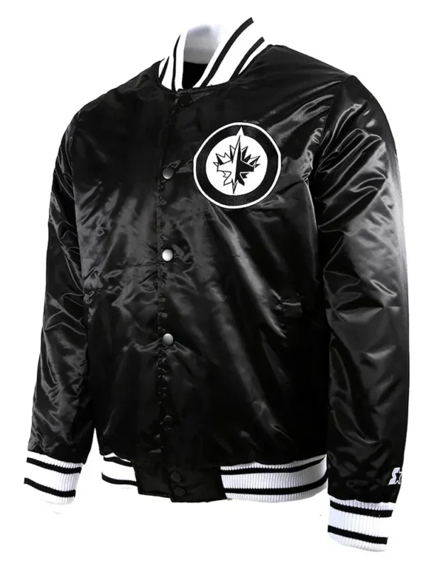 Winnipeg Jets Black Ice Satin Jacket
