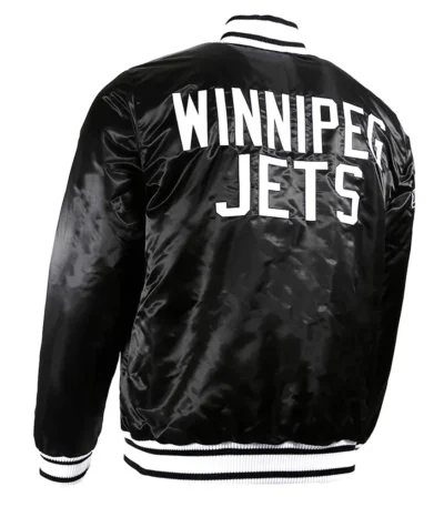 Winnipeg Jets Black Ice Satin Jacket