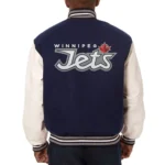 Winnipeg Jets Blue and White Varsity Two-Tone Jacket