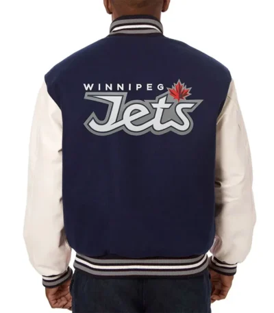 Winnipeg Jets Blue and White Varsity Two-Tone Jacket