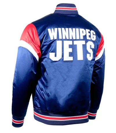 Winnipeg Jets Heavyweight Alt Blue Satin Jacket