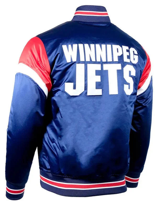 Winnipeg Jets Heavyweight Alt Blue Satin Jacket