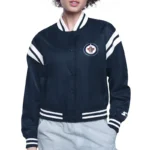 Winnipeg Jets Printed Logo Varsity Satin Jacket