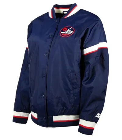 Winnipeg Jets Tournament Navy Varsity Jacket