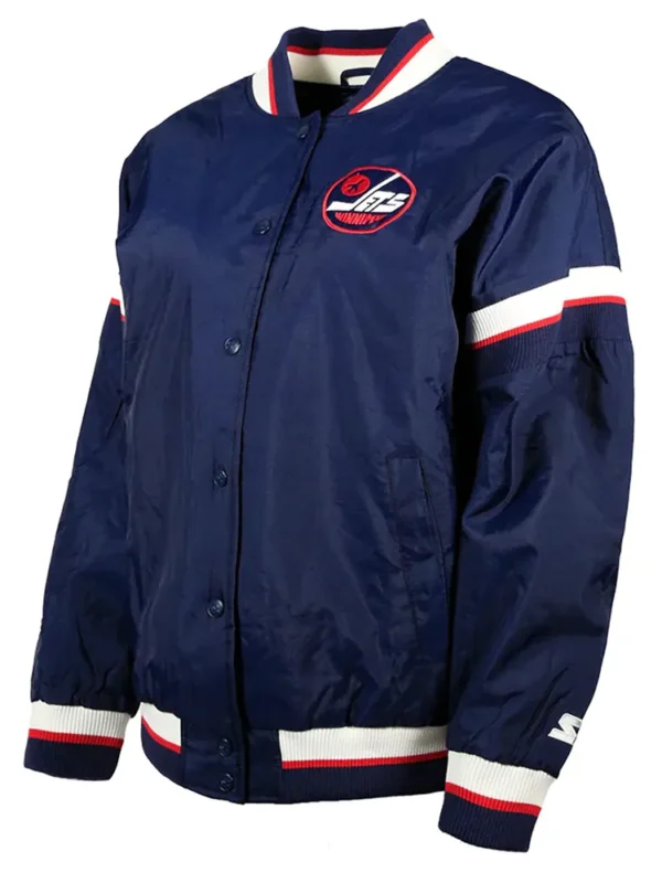 Winnipeg Jets Tournament Navy Varsity Jacket