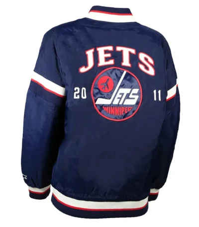 Winnipeg Jets Tournament Navy Varsity Jacket