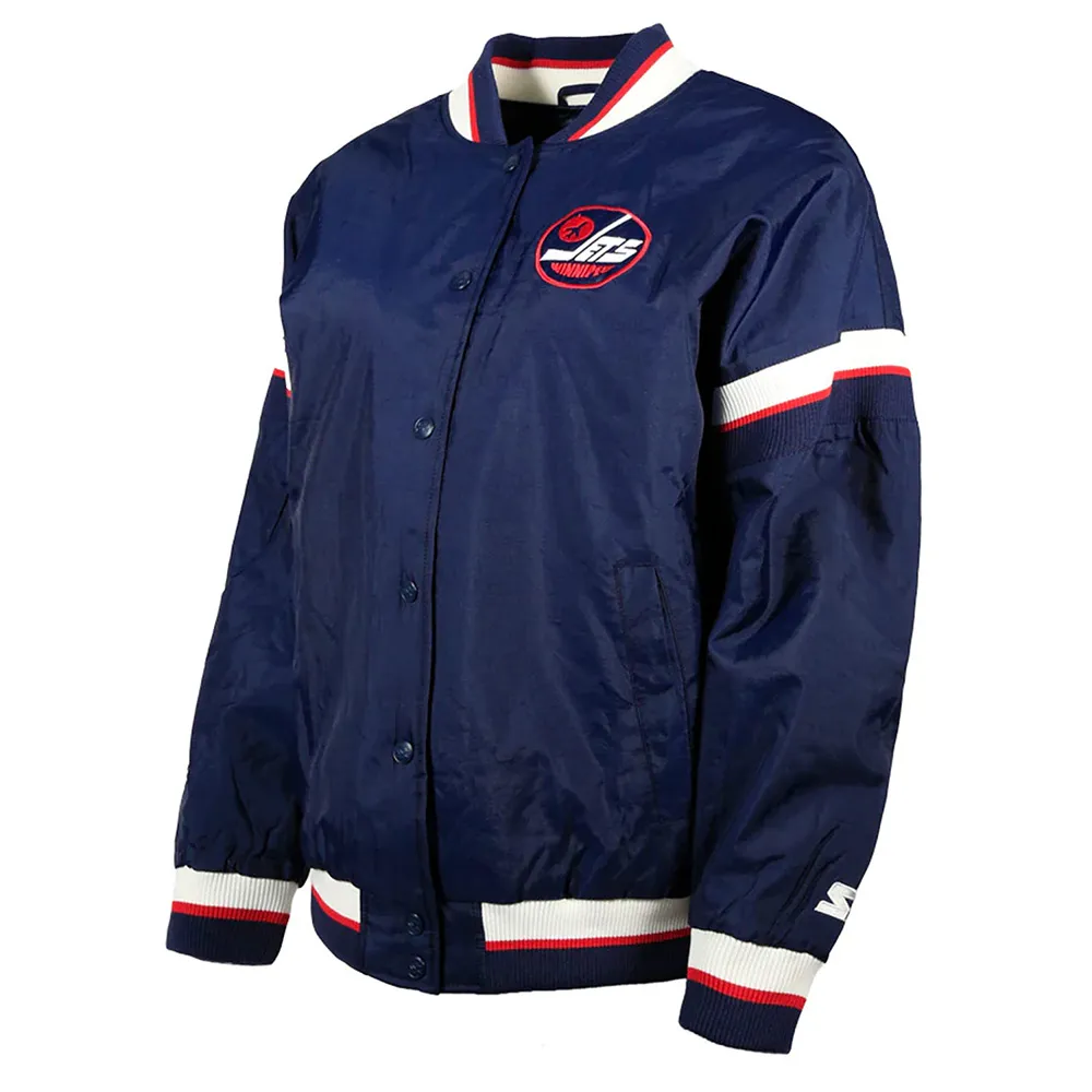 Winnipeg Jets Tournament Navy Varsity Jacket Winnipeg Jets Tournament Navy Varsity Jacket