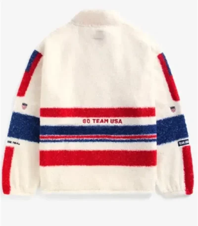 Team USA Cream Sherpa Jacket