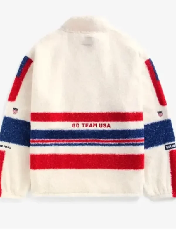 Team USA Cream Sherpa Jacket