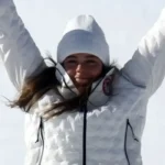 Winter Olympics 2026 Breezy Johnson White Jacket