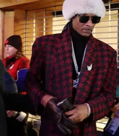 Winter Olympics 2026 Snoop Dogg Houndstooth Coat