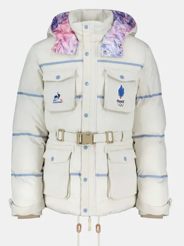 Winter Olympics 2026 Team France White Jacket