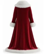 Womens Christmas Red Velvet Fur Cloak