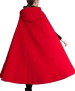 Women’s Red Hooded Wool Cloak