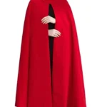 Women’s Red Hooded Wool Cloak