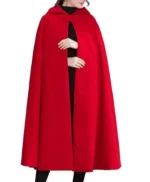 Women’s Red Hooded Wool Cloak