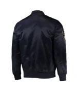 Milwaukee Brewers Wordmark Black Satin Jacket