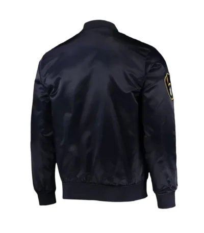 Milwaukee Brewers Wordmark Black Satin Jacket