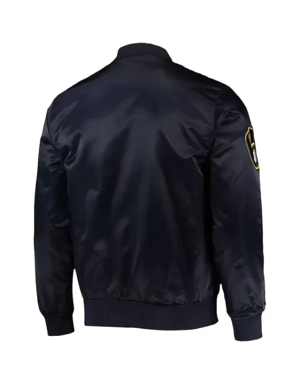 Milwaukee Brewers Wordmark Black Satin Jacket