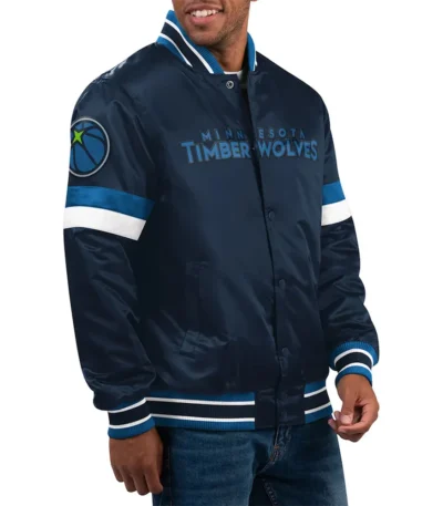 Youth Home Game T-Wolves Navy Jacket