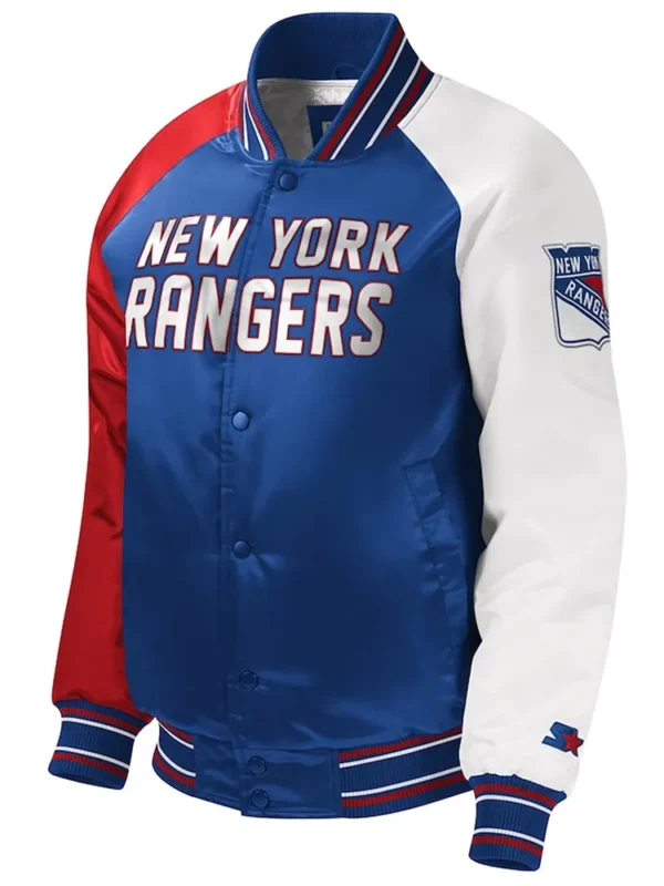 Youth NY Rangers Varsity Satin Jacket