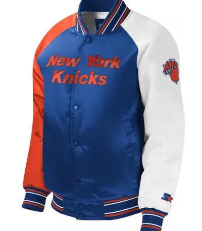 Youth Royal Ny Knicks Varsity Satin Jacket