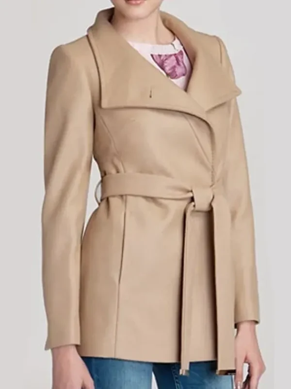 2 Broke Girls Caroline Channing Beige Coat