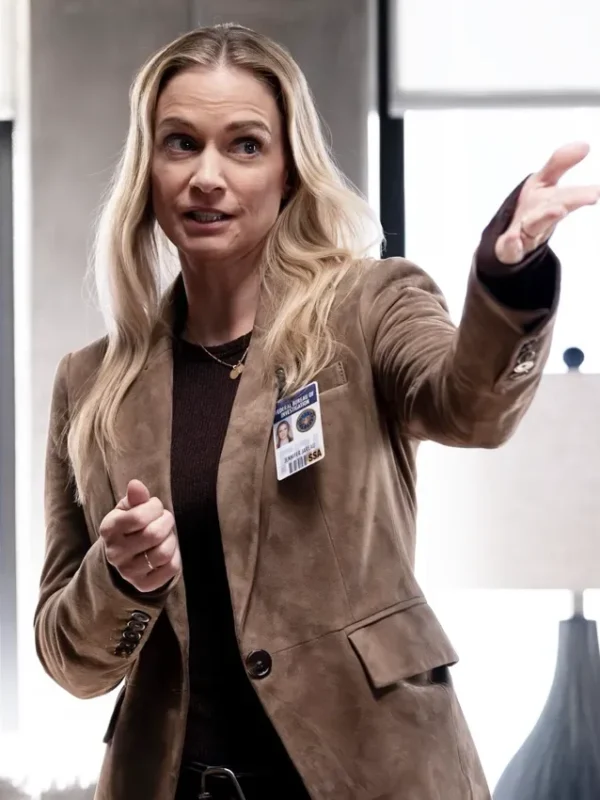 A.J. Cook Criminal Minds Evolution S18 Suede Blazer