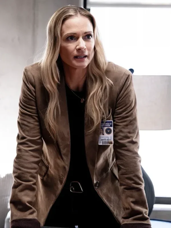 A.J. Cook Criminal Minds Evolution S18 Suede Blazer