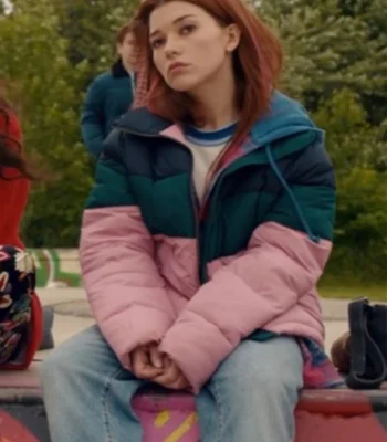 Abby Ginny and Georgia S03 Colorblock Puffer Jacket