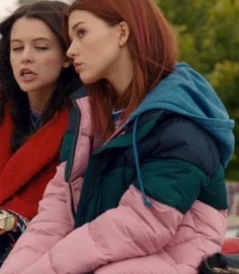 Abby Ginny and Georgia S03 Colorblock Puffer Jacket