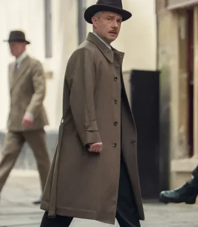 Agatha Christies Seven Dials Martin Freeman Wool Coat