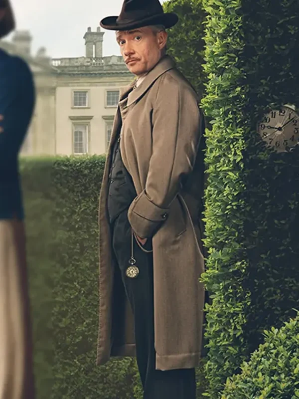 Agatha Christies Seven Dials Martin Freeman Wool Coat