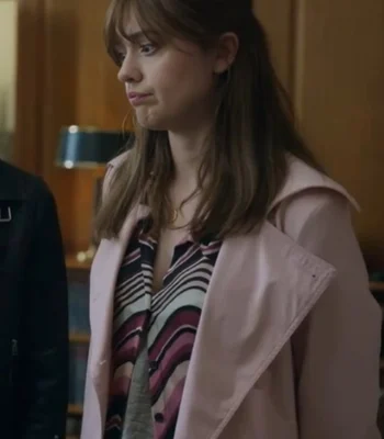 Aimee Lou Wood Toxic Town Pink Coat