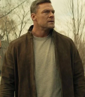 Alan Ritchson Reacher S03 Brown Suede Jacket