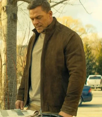 Alan Ritchson Reacher S03 Brown Suede Jacket