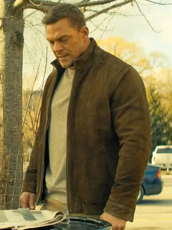 Alan Ritchson Reacher S03 Brown Suede Jacket