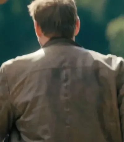 Ali Suliman Prime Target Brown Leather Jacket