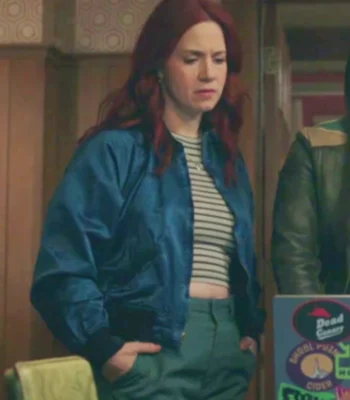 Alice Wetterlund Resident Alien S04 Blue Bomber Jacket