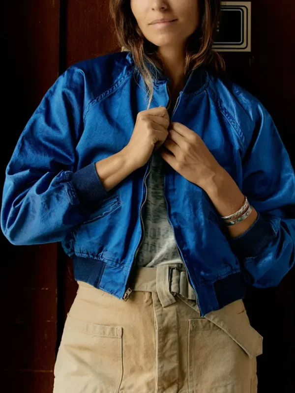 Alice Wetterlund Resident Alien S04 Blue Bomber Jacket