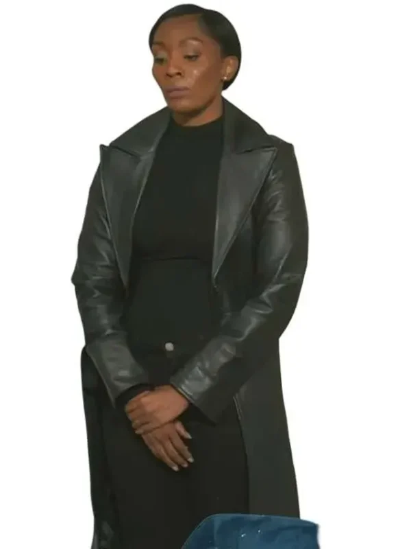 All the Queens S05 Men Racquel Palmer Leather Coat