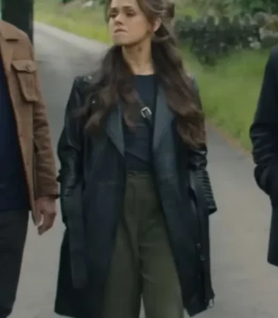 Alyssa Jirrels Mayfair Witches S02 Black Leather Coat