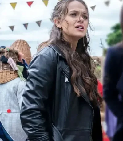 Alyssa Jirrels Mayfair Witches S02 Black Leather Coat
