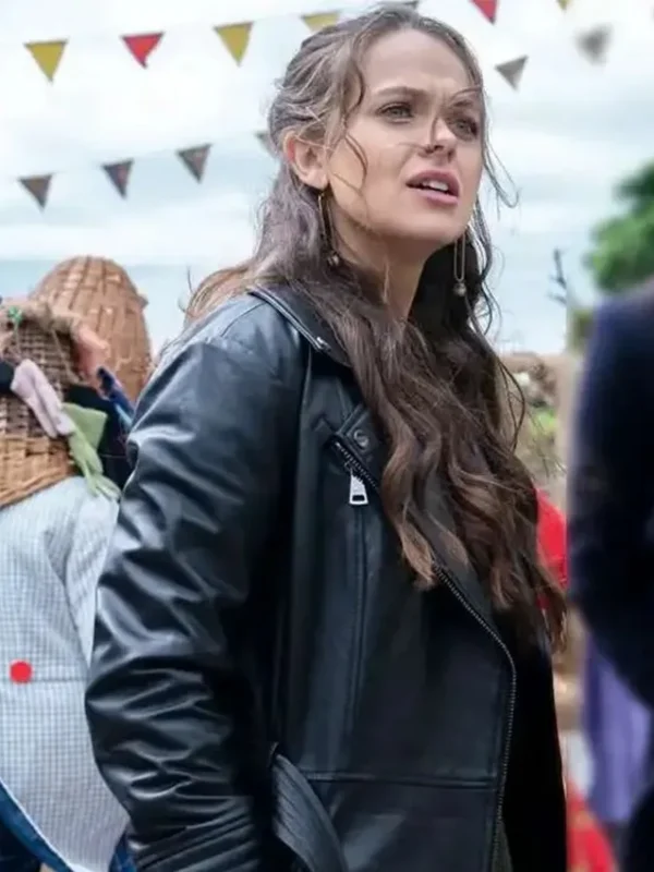 Alyssa Jirrels Mayfair Witches S02 Black Leather Coat