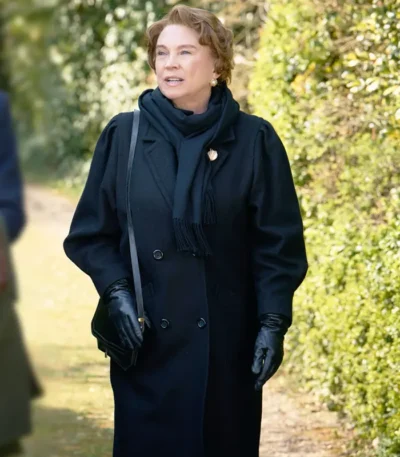 Amanda Redman Murder Before Evensong S01 Wool Coat