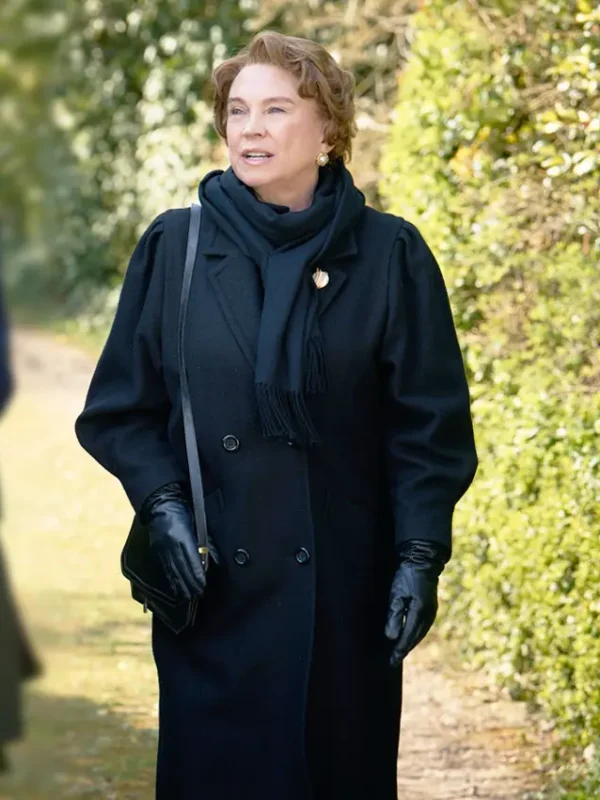 Amanda Redman Murder Before Evensong S01 Wool Coat