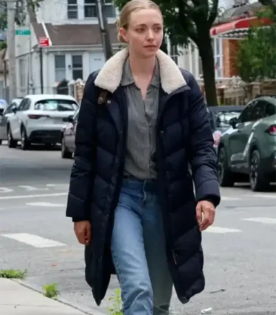 Amanda Seyfried Long Bright River S01 Blue Coat