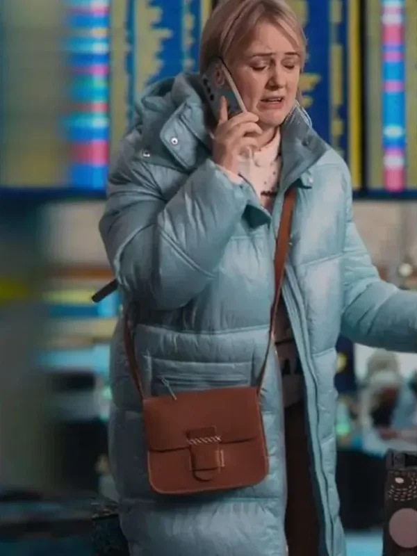 Amandaland Anne Flynn Blue Puffer Coat