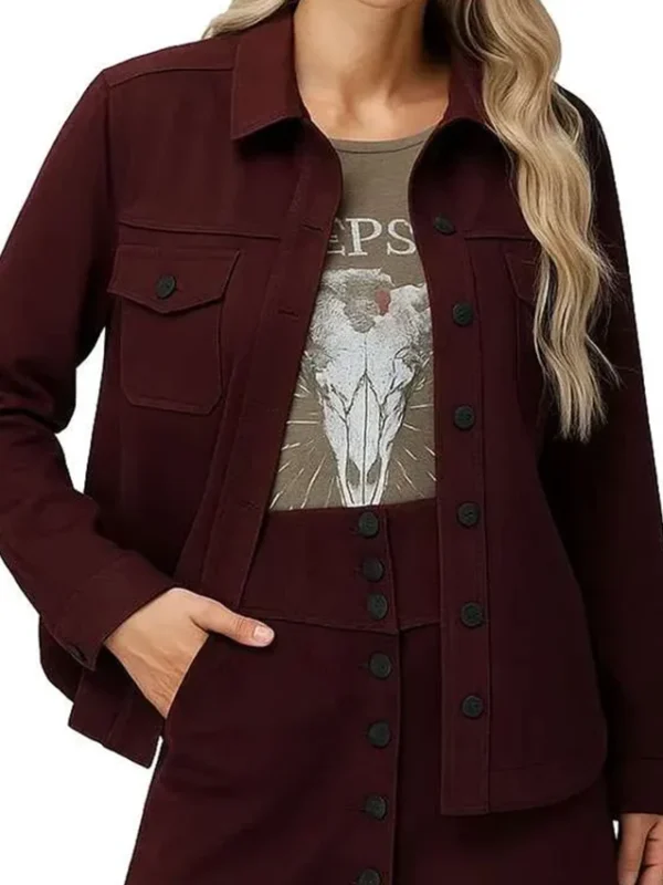 Amber Oliveras Countdown S01 Maroon Jacket
